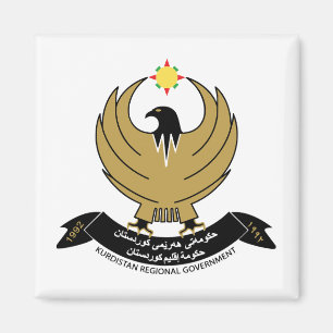 Kurdistan Landeswappen Symbol Emblem Adler Magnet