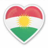 Kurdistan Liebe Icon Sticker (Vorderseite)