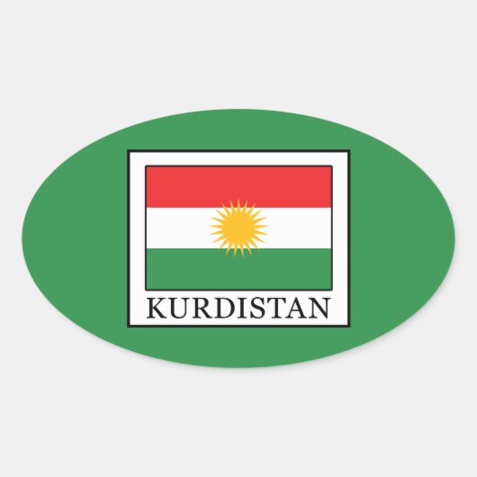 Kurdistan Ovaler Aufkleber (Vorderseite)