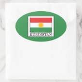 Kurdistan Ovaler Aufkleber (Tasche)