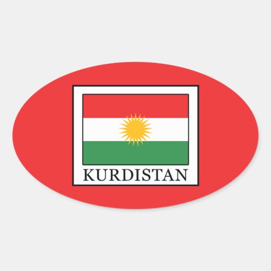 Kurdistan Ovaler Aufkleber (Vorderseite)