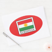 Kurdistan Ovaler Aufkleber (Umschlag)