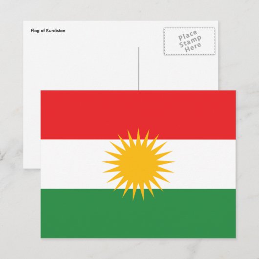 Kurdistan Postkarte (Vorne/Hinten)