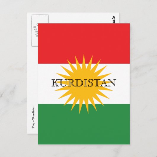Kurdistan Postkarte (Vorne/Hinten)