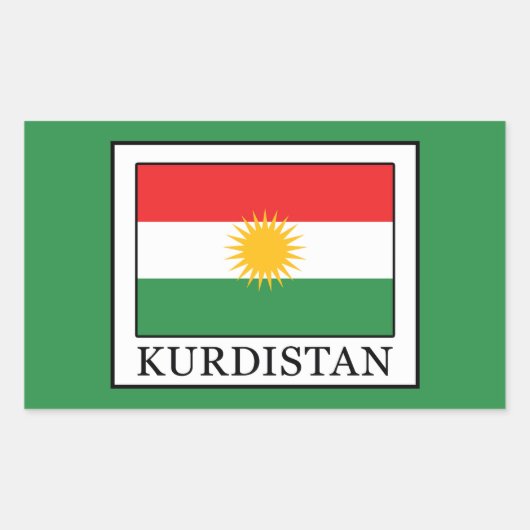 Kurdistan Rechteckiger Aufkleber (Vorderseite)