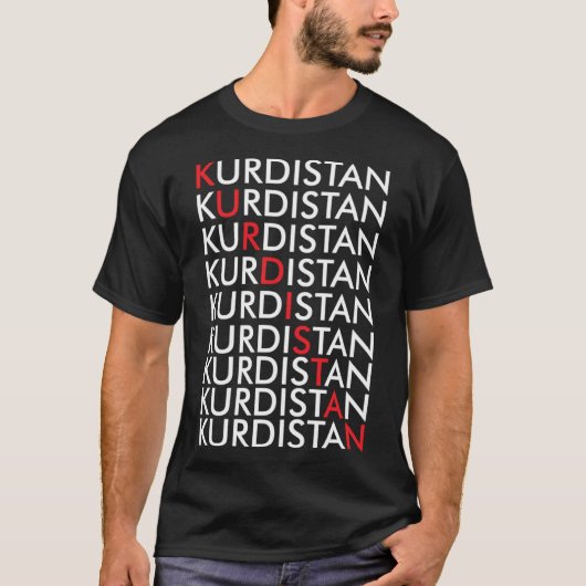 Kurdistan Retro Kurden Erbil im Irak T-Shirt (Vorderseite)
