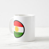 Kurdistan Roundel Qualität Flagge Kaffeetasse (Vorderseite Links)