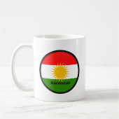 Kurdistan Roundel Qualität Flagge Kaffeetasse (Links)
