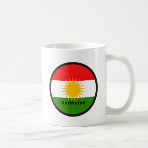 Kurdistan Roundel Qualität Flagge Kaffeetasse