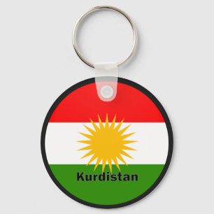 Kurdistan Roundel Qualität Flagge Schlüsselanhänger