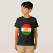 Kurdistan Roundel Qualität Flagge T-Shirt (Vorne ganz)
