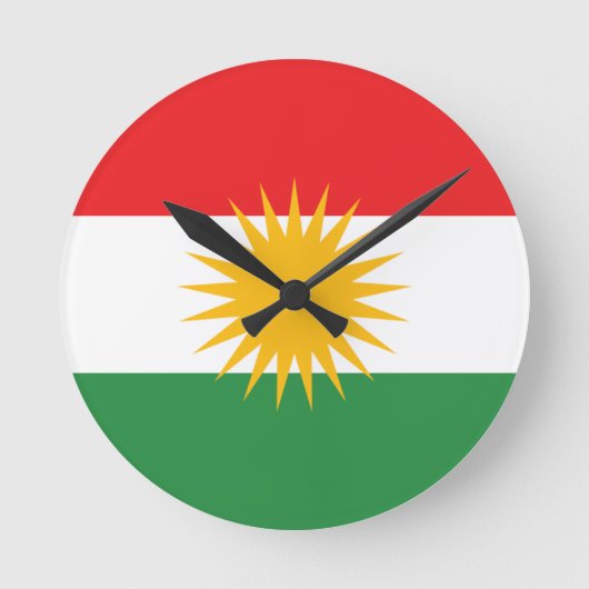 Kurdistan Runde Wanduhr (Vorderseite)