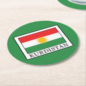 Kurdistan Runder Pappuntersetzer (Angewinkelt)