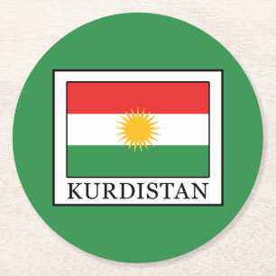 Kurdistan Runder Pappuntersetzer