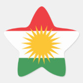 Kurdistan Stern-Aufkleber (Vorderseite)
