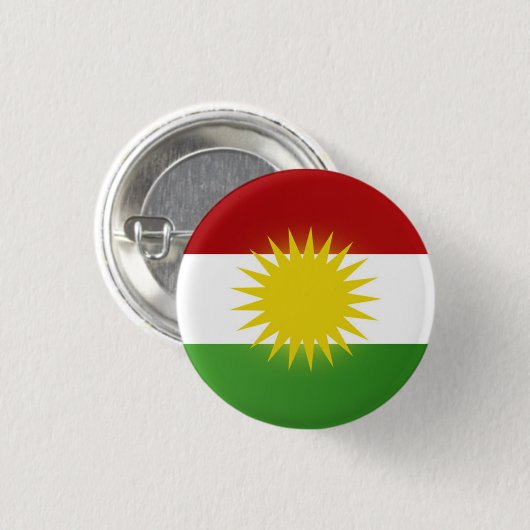 Kurdistanflaggen-Abzeichen (nîşan) Button (Vorne & Hinten)
