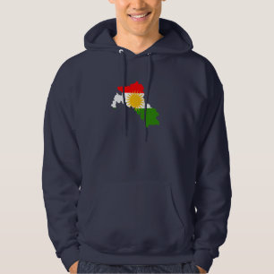 Kurdistanflaggenkarte Hoodie