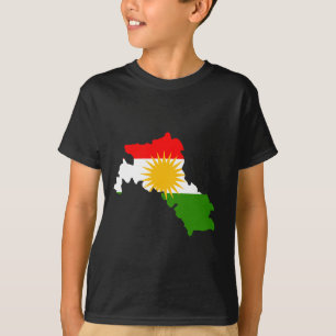 Kurdistanflaggenkarte T-Shirt