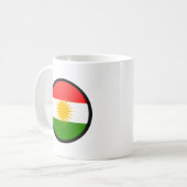 Kurdistanqualität Flaggen-Kreis Kaffeetasse (Vorderseite Links)