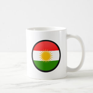 Kurdistanqualität Flaggen-Kreis Kaffeetasse