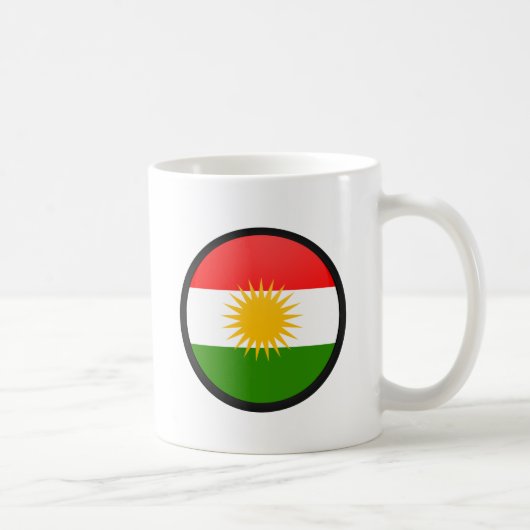 Kurdistanqualität Flaggen-Kreis Kaffeetasse (Rechts)