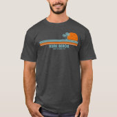 Kure Beach North Carolina Sun Palm Trees T-Shirt (Vorderseite)