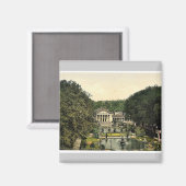 Kurhaus und Umgebung, Wiesbaden, Hesse-Nassau, Magnet (Vorderseite/Rückseite)