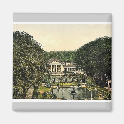 Kurhaus und Umgebung, Wiesbaden, Hesse-Nassau, Magnet (Vorne)