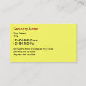 Kurier-Dienstleistungsunternehmen-Karten Visitenkarte (Rückseite)