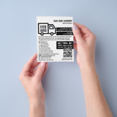 Kurier-LKW-Logo, Kurierdienstwerbung Flyer (Gruppe)