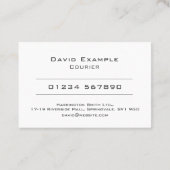 Kurier mit Foto der Holder-Visitenkarte Visitenkarte (Rückseite)