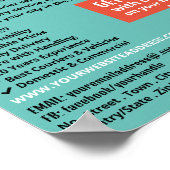 Kurier-Moped-Logo, Kurierdienstwerbung Poster (Ecke)