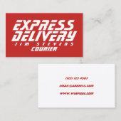 Kurierdienste rot visitenkarte (Vorne/Hinten)
