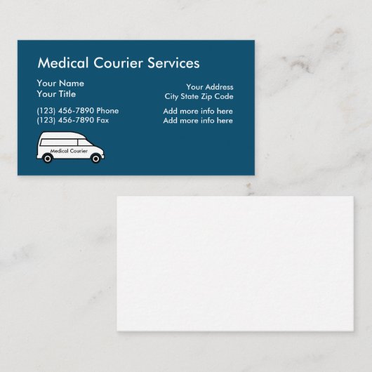 Kurierdienste Visitenkarte (Vorne/Hinten)