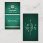 Kurierlieferung - Art-Deco-Aquamarines Metall Visitenkarte (Vorne/Hinten)