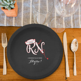 Kurierparty, rote RN-Tafel Pappteller