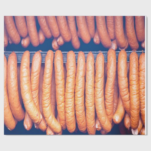 Kurierte Wurst Geschenkpapier (Flach)
