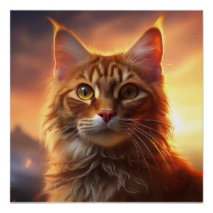 Kurilen-Bobtail-Katze Poster