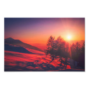 kuriose Sonnenaufgangsbild Fotodruck