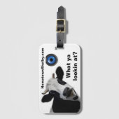 Kurioser Kuhhalter Gepäckanhänger (Vorderseite Vertikal)