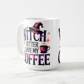 kurioses Halloween-Kaffeekonzept Kaffeetasse (Vorderseite Links)