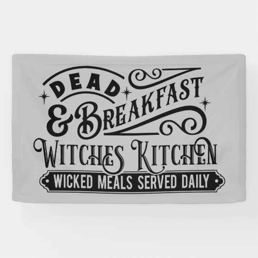 kurioses totes Frühstück Halloween Wortkunst Banner (Horizontal)