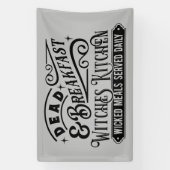 kurioses totes Frühstück Halloween Wortkunst Banner (Vertikal)