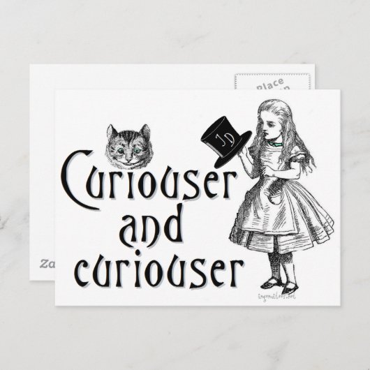 Kuriouser und Kuriouser Postkarte (Vorne/Hinten)
