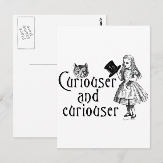 Kuriouser und Kuriouser Postkarte (Vorne/Hinten)