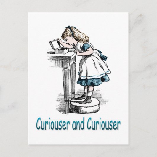 Kuriouser und Kuriouser Postkarte (Vorderseite)