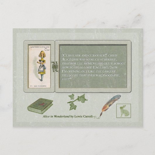 Kuriouser und Kuriouser-Postkarte Postkarte (Vorderseite)