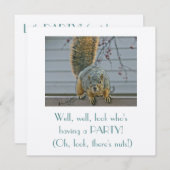 KURIOUSSQUIRREL AM ZENTRUM MIT BLICK IN DAS HAUS EINLADUNG (Vorne/Hinten)