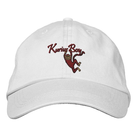 Kurius Boy Logo Cream Face Stickerei Hut (Vorderseite)