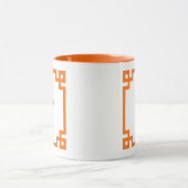 Kürkin-Griechisch-Schlüsselgrenzenmonogramm Tasse (Zentrum)